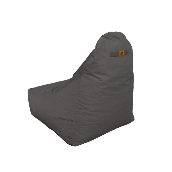 Pouf fauteuil XXL d'intérieur en tissu velours - 120x70x90 cm - Gris foncé - Deco-arts.fr