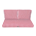 Ensemble de 3 coussins Deco-arts.fr pour salon jardin, rayures rouges, 120x60 cm, 1 coussin d'assise et 2 dossiers.