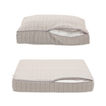 Coussins pour salon de jardin déhoussable 50x50cm Beige Chiné Noir - Deco-arts.fr