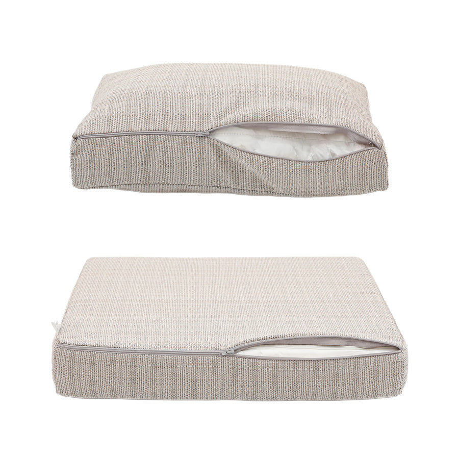Garden Lounge Cushion Set 50x50 Black Mottled Beige, UV-resistant, water-repellent fabric