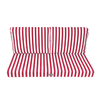 Détail tissu coussin rouge