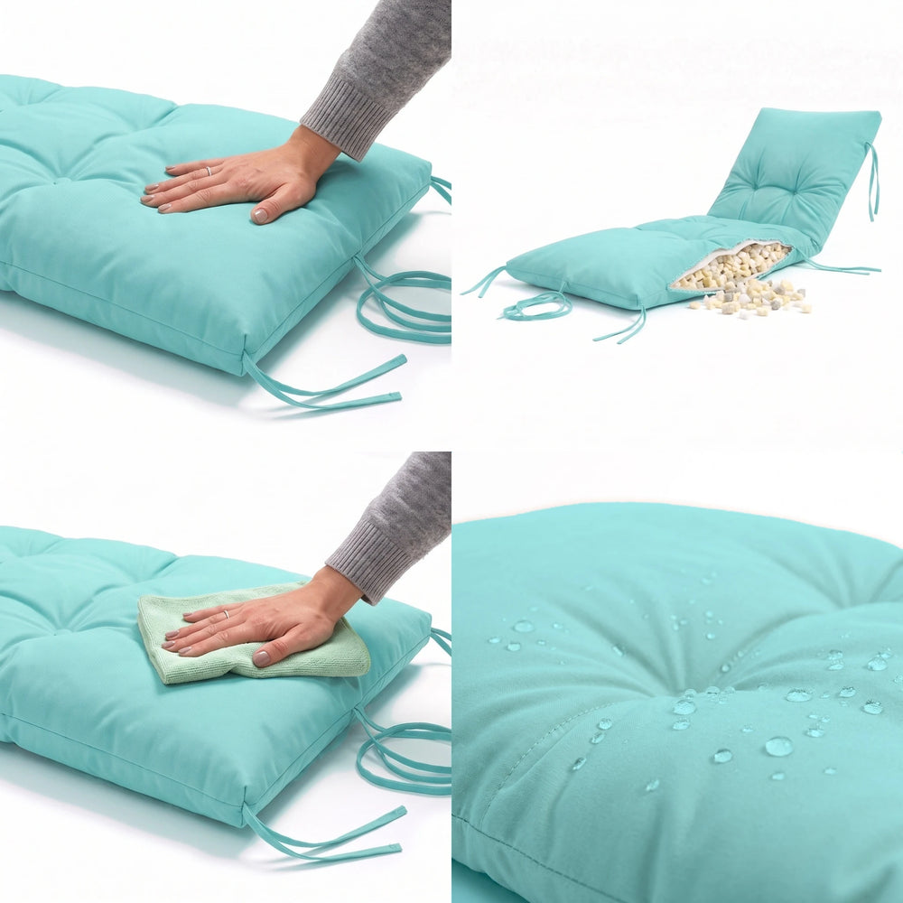 Matelas Bain de Soleil 185x60 Bleu Caraïbes, imperméable