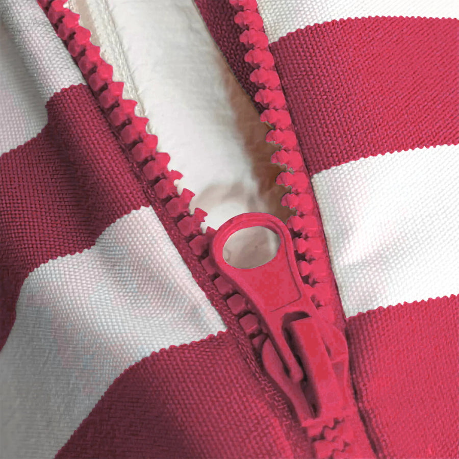 Garden Lounge Cushion Set 120x60 Red Stripe, for indoor, outdoor and beach use