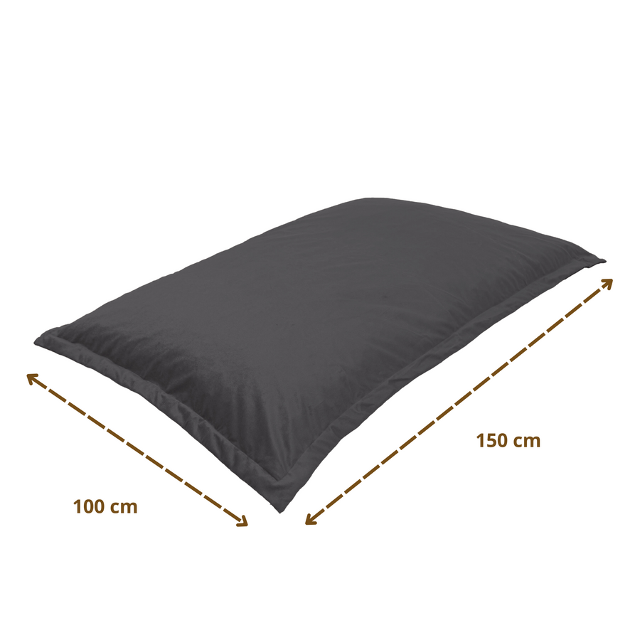 XL-Riesen-Sitzkissen 150x100 Grau Chiné, für den Innenbereich
