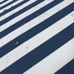 Ensemble Coussins Salon Jardin 120x60 Rayure Bleu Marine - autre angle