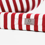 Ensemble de coussins de salon de jardin 60x60 cm Rayure rouge pour fauteuils et canapés, en tissu premium 270g.