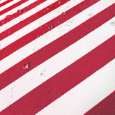 Coussins pour salon de jardin déhoussable 100x50cm - Rayure rouge - Déco Arts