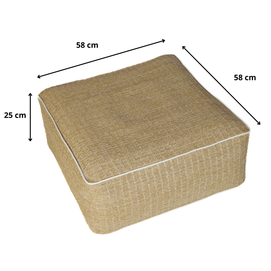 Outdoor Inflatable Square Pouf 58cm, for indoor, outdoor and poolside use