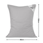 Housse pour Pouf Géant XL 120x80cm Intérieur et Extérieur - Gris galet - Deco-arts.fr