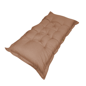 Futon de Sol XXL Effet Lin 195x100 Marron - Épais 15cm (Lit d'Appoint & Détente)