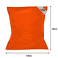Housse pour Pouf Géant XXL 180x140cm Intérieur et Extérieur - Orange - Deco-arts.fr
