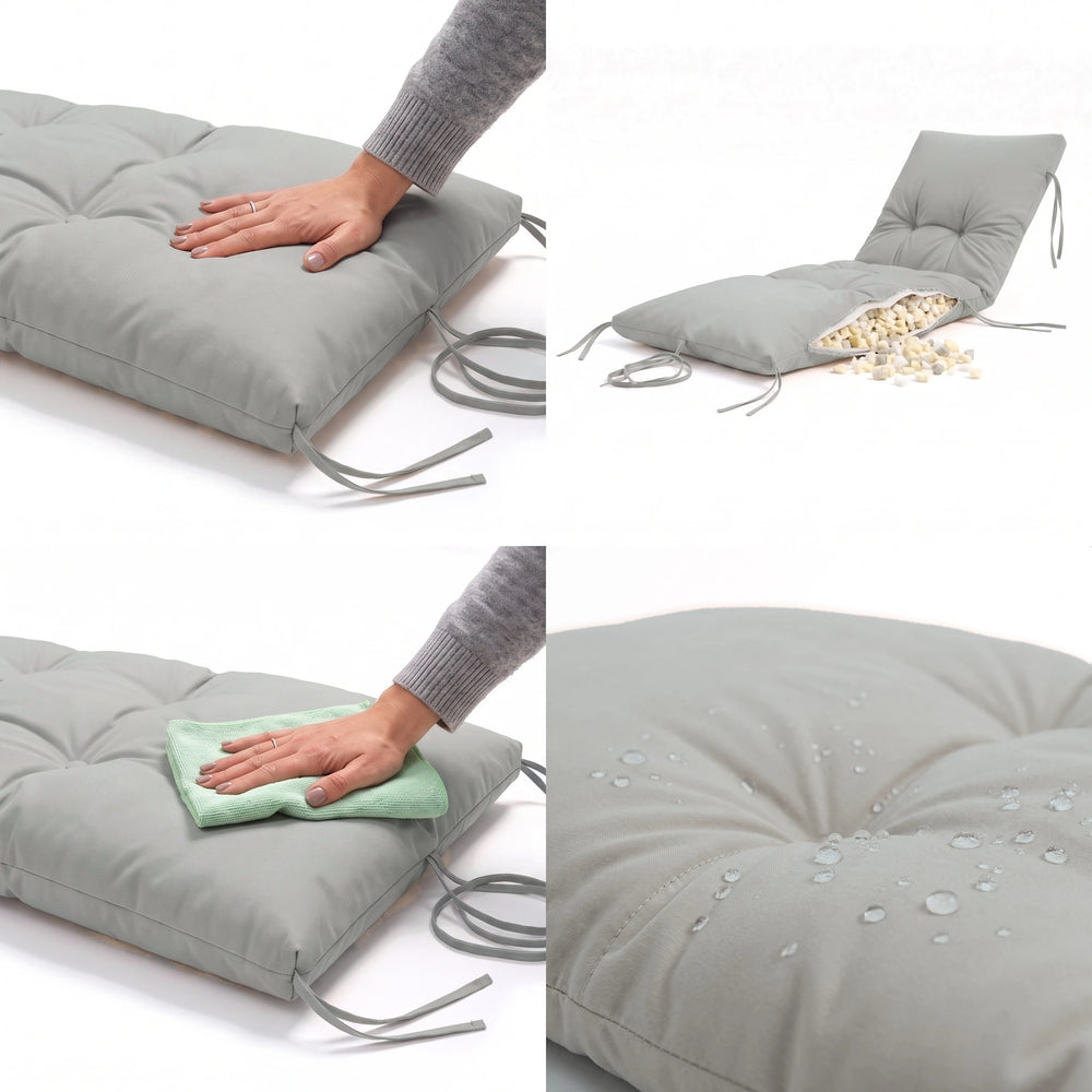 Matelas Bain de Soleil 185x60 Gris Galet, imperméable
