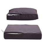 Ensemble de coussins gris carbone pour salon de jardin, déhoussables et anti-UV, pour fauteuils et canapés, deco-arts.fr