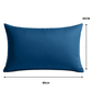 Coussin de décoration extérieur, déhoussable, lot de 2, 60x35cm - Bleu pétrole - Deco-arts.fr