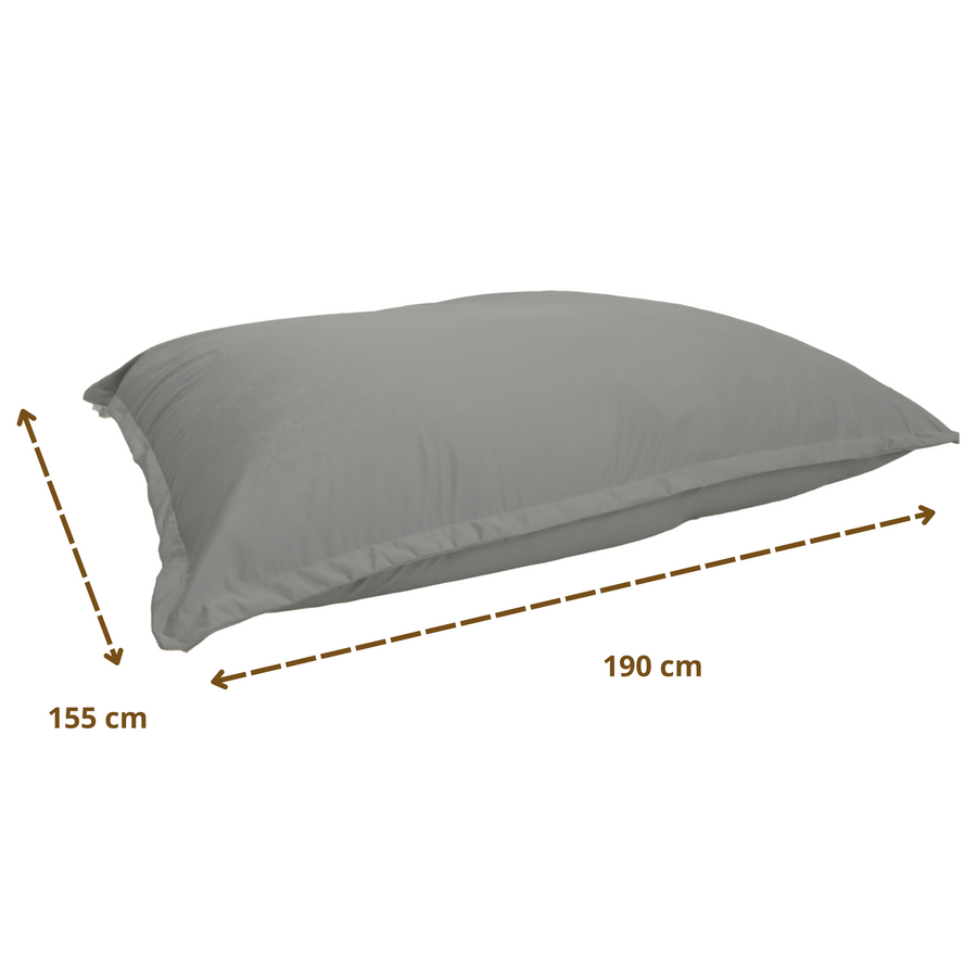 XXL-Riesen-Sitzsack 190x155 Hellgrau – Foto 6