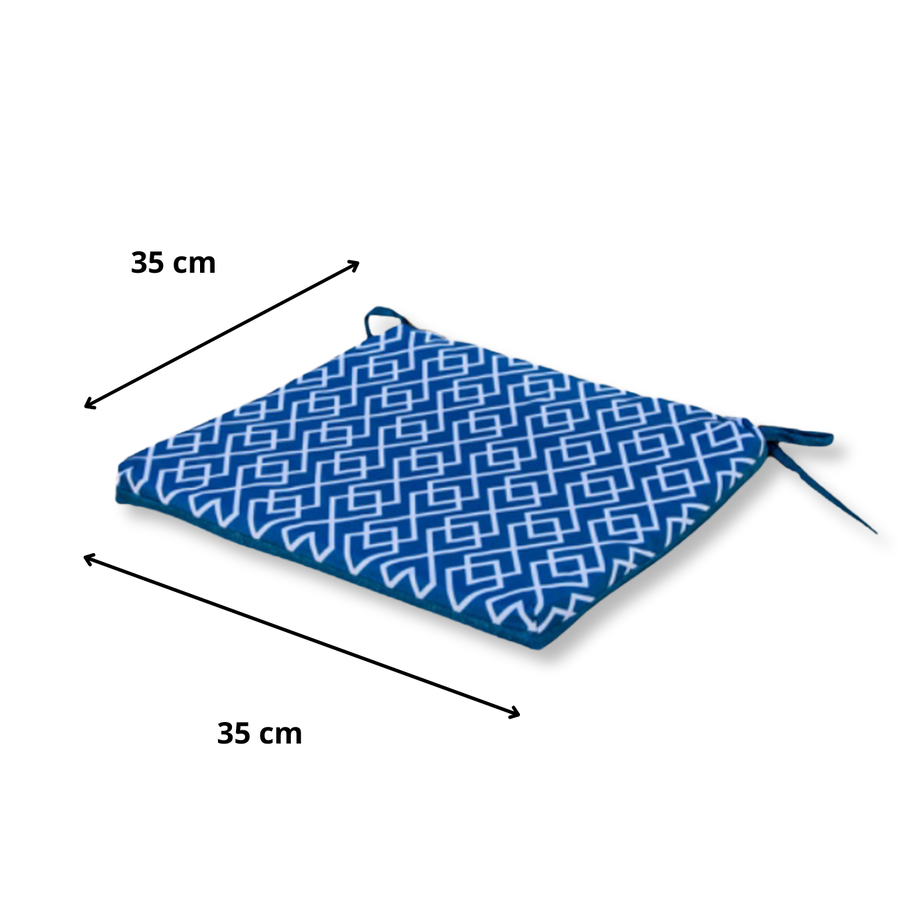 4er-Set Stuhlkissen 35x35 Motif Géométrique Grün – Foto 5
