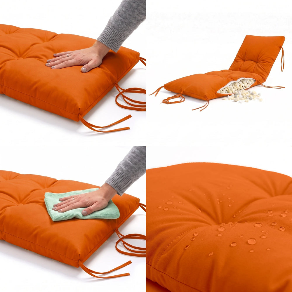 Matelas Bain de Soleil 185x60 Orange, imperméable