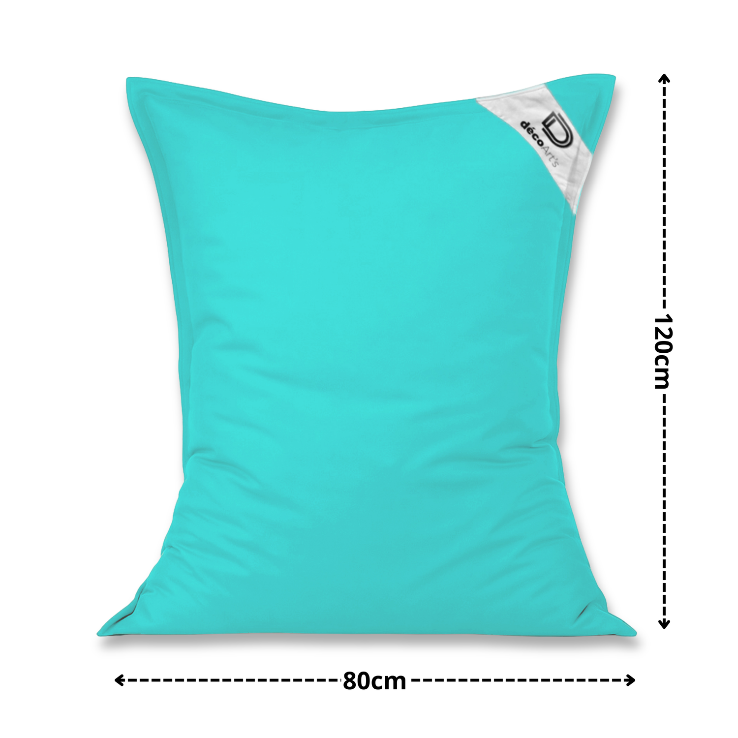 Housse pour Pouf Géant XL 120x80cm Intérieur et Extérieur - Bleu Caraïbes - Deco-arts.fr