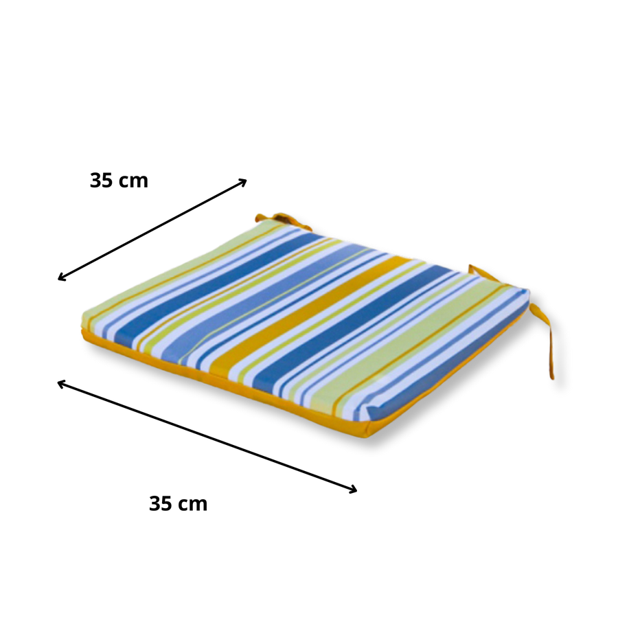 4er-Set Stuhlkissen 35x35 Motif Streifen Solaires – Foto 5