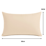 Coussin de décoration extérieur, déhoussable, lot de 2, 60x35cm - Beige - Deco-arts.fr