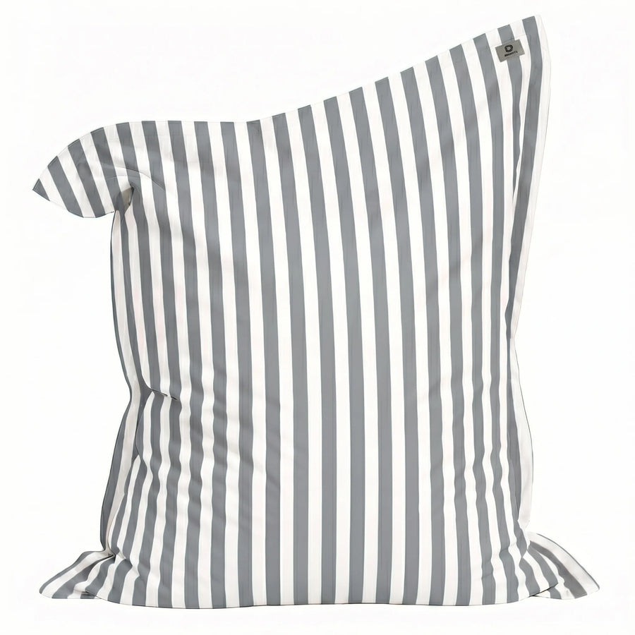 Giant XXL Beanbag 180x140 Stripe Light Grey, removable cover