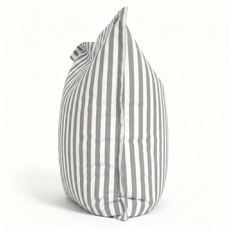 Giant XXL Beanbag 180x140 Stripe Light Grey, waterproof