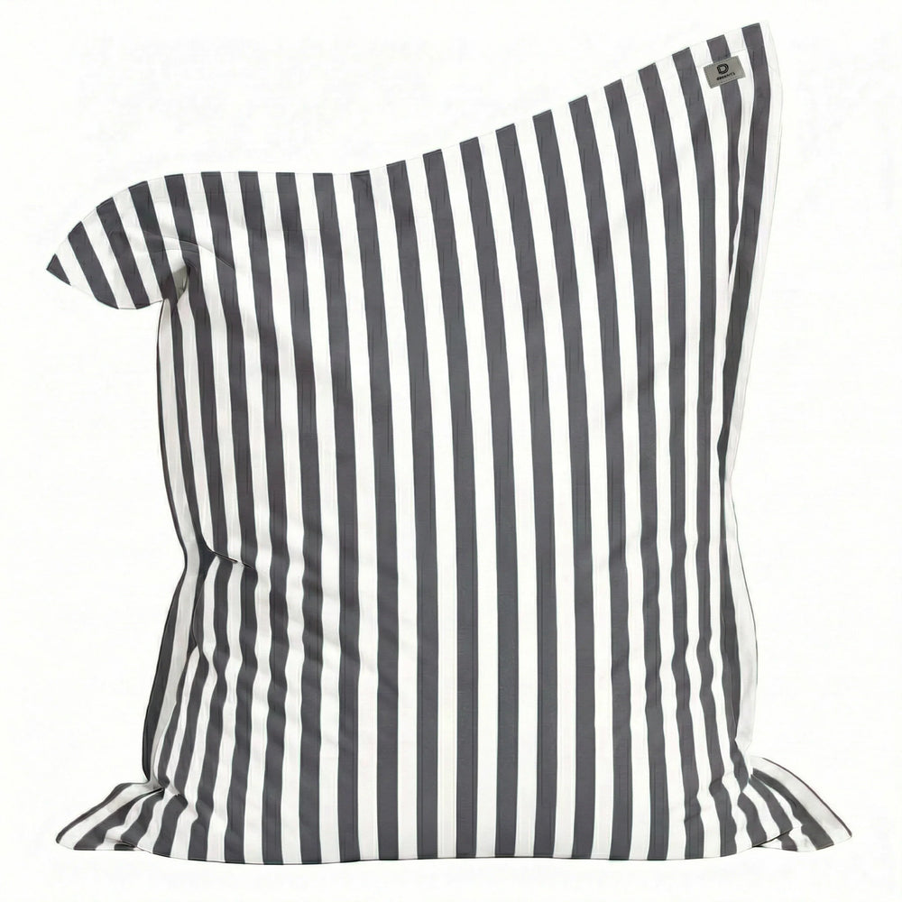 Cover for Giant XXL Beanbag 180x140 Stripe Dark Grey, UV-resistant, water-repellent fabric