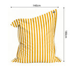 Ambiance jardin avec pouf jaune