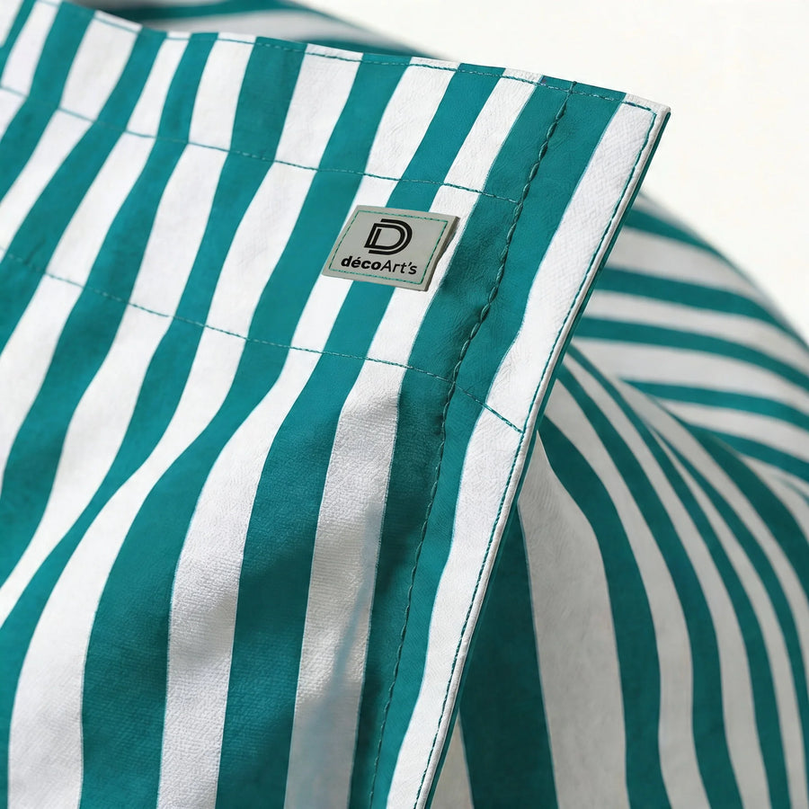 Giant XXL Beanbag 180x140 Stripe Green, UV-resistant fabric