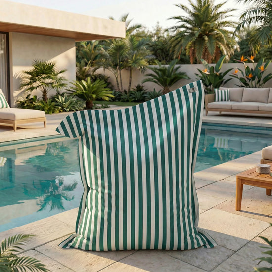 Pouf Géant XXL 180x140 Rayure Vert - vue principale