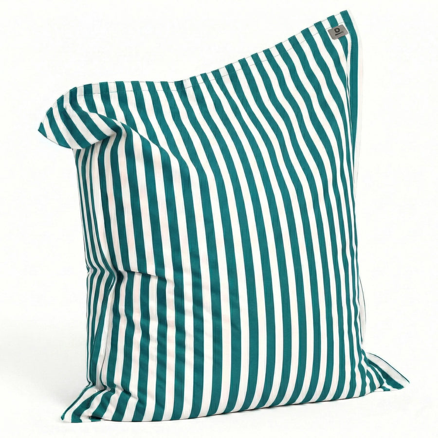 Giant XXL Beanbag 180x140 Stripe Green, 270 g striped polyester fabric