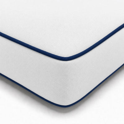 Colchão Premium Espreguiçadeira 190x60 Branco - 10cm Espessura & Apoio Cabeça (Capa Removível)