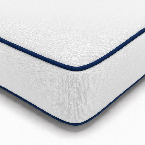 Matelas Transat Premium 190x60 Blanc - Épais 10cm & Têtière (Déhoussable)