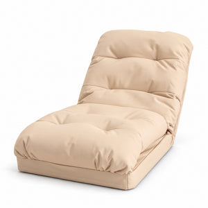 Converteerbare vloerfauteuil Beige - 3-in-1 (Bed 210x60) & Verstelbare rugleuning