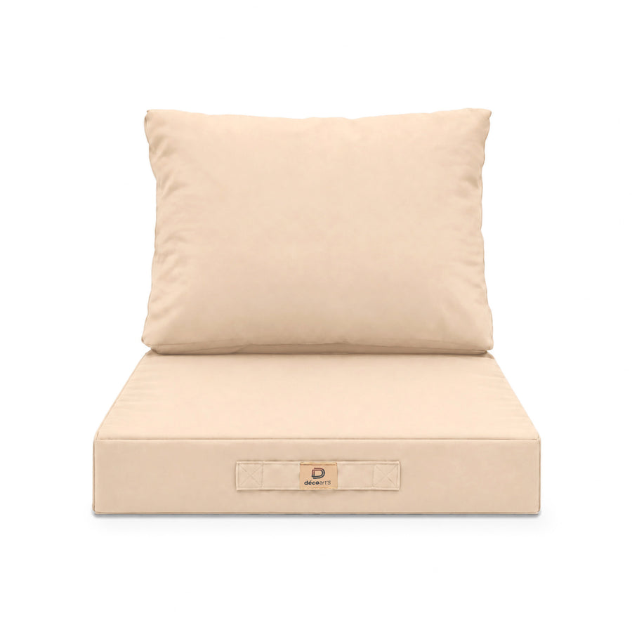 Gartenlounge-Kissen-Set 60x70 Beige, für drinnen und draußen