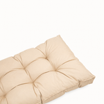 Conjunto de Almofadas Acolchoadas 50x50 Bege - Espesso 15cm & Macio (Assento + Encosto)