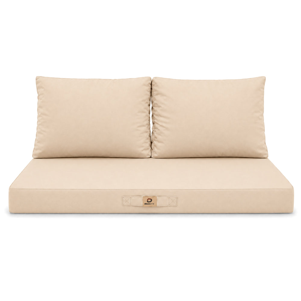 Garden Lounge Cushion Set 100x50 Beige, high-density foam filling