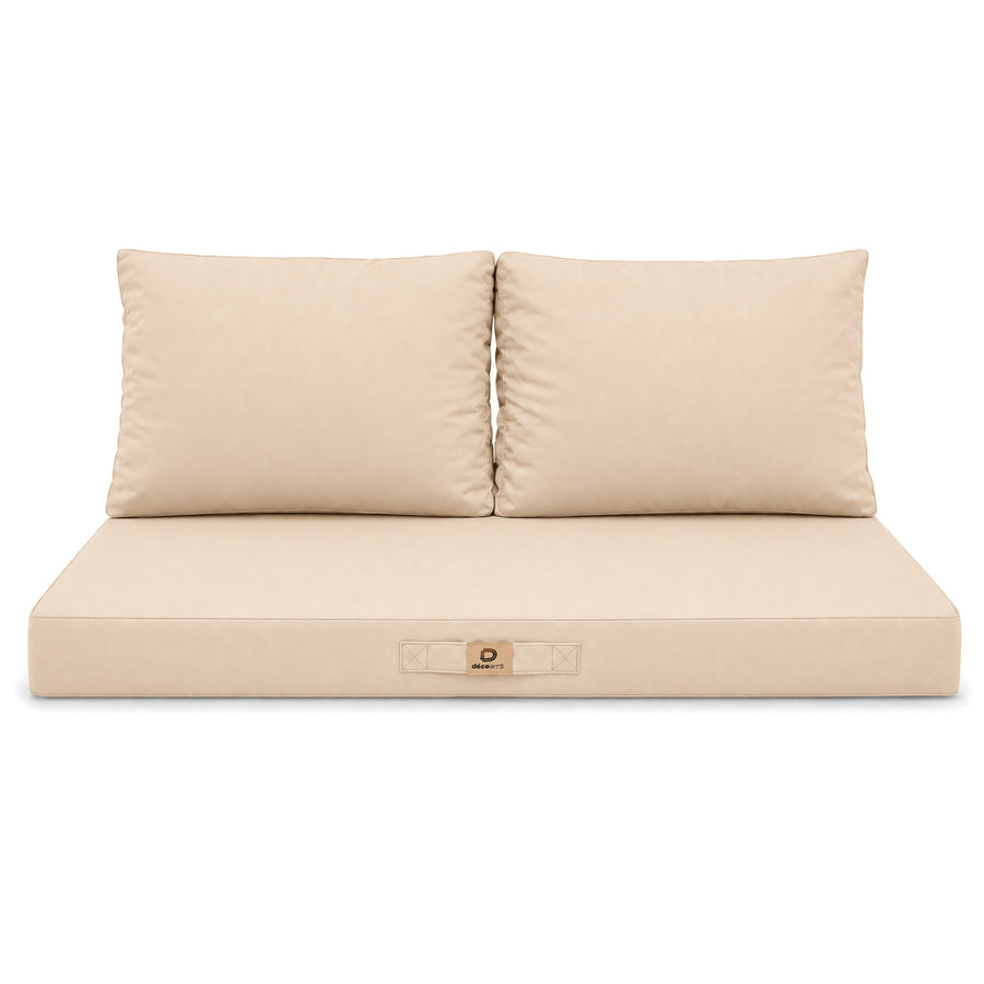 Gartenlounge-Kissen-Set 120x60 Beige, Füllung aus hochdichtem Schaumstoff