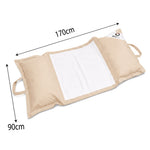 Pouf Flottant Piscine XXL 170x90 Beige - Matelas Hamac à Billes (Confort Adulte)