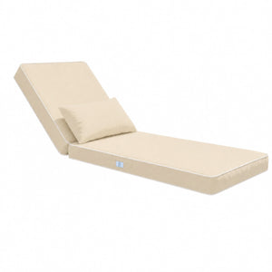 Matelas Transat Premium 190x60 Jaune Beurre - Épais 10cm & Têtière (Déhoussable)