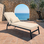 Colchão Premium Espreguiçadeira 190x60 Amarelo Manteiga - 10cm Espessura & Apoio Cabeça (Capa Removível)