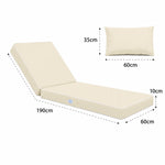 Matelas Transat Premium 190x60 Jaune Beurre - Épais 10cm & Têtière (Déhoussable)