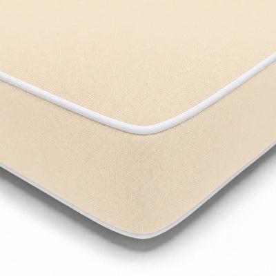 Colchão Premium Espreguiçadeira 190x60 Amarelo Manteiga - 10cm Espessura & Apoio Cabeça (Capa Removível)