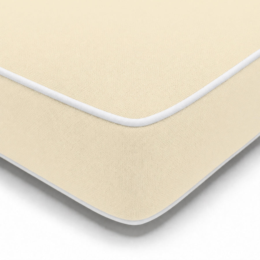 Colchão Premium Espreguiçadeira 190x60 Amarelo Manteiga, tecido anti-UV e hidrófugo