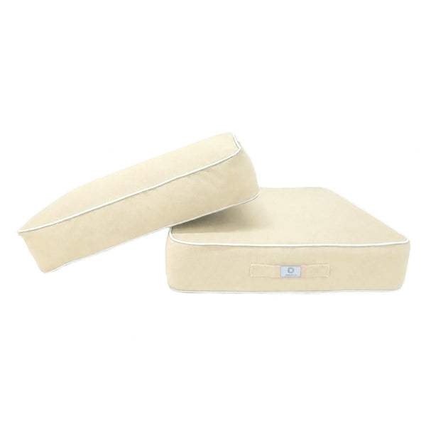 Premium Cushion Set 60x60 Yellow Beurre - Thick 12cm & Piped Finish