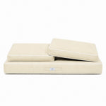 Premium Cushion Set 100x50 Yellow Beurre - 1 Seat + 2 Backrests (Thick 12cm & Passepoil)