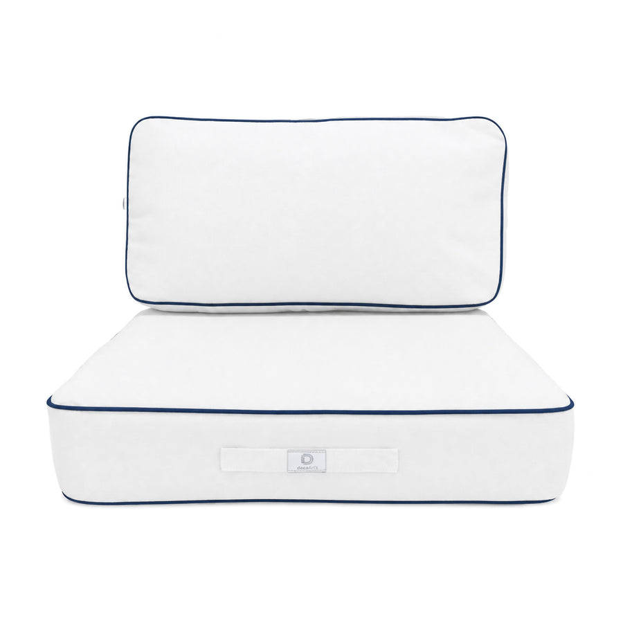 Premium Cushion Set 50x50 White, high-density foam filling