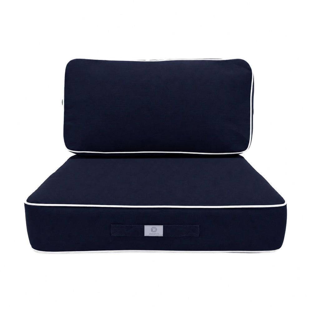 Premium-Kissen-Set 60x60 Marineblau, Füllung aus hochdichtem Schaumstoff