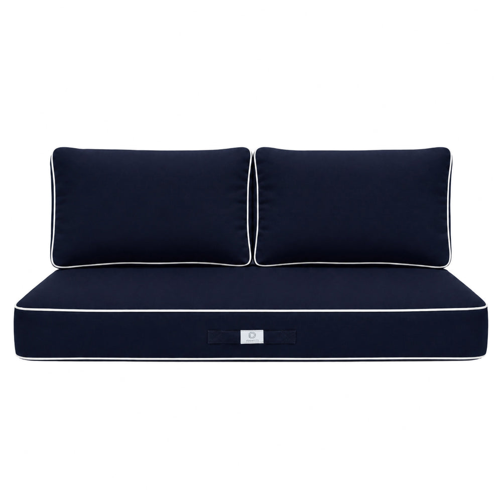 Premium-Kissen-Set 120x60 Marineblau, abnehmbarer Bezug