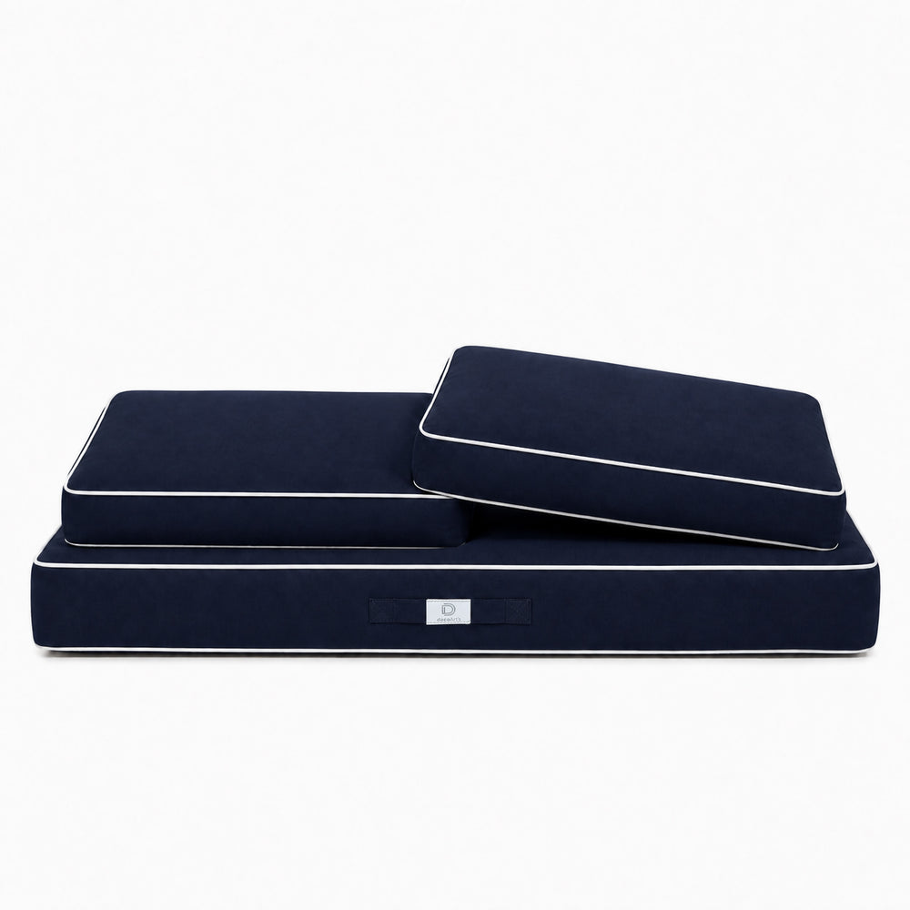 Premium-Kissen-Set 120x60 Marineblau, UV-beständiger Stoff